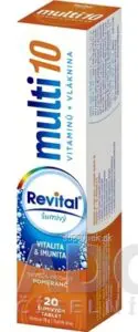 Revital multi 10 vitamínov + vláknina šumivý tbl eff s príchuťou pomaranč 1x20 ks