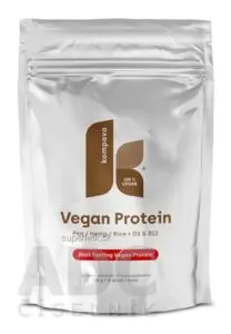 kompava VEGAN PROTEIN prášok, 100% rastlinný proteín, čokoláda a pomaranč, 1x525 g