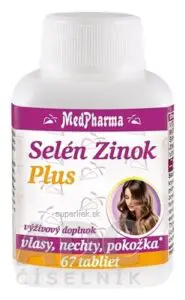 MedPharma SELÉN ZINOK Plus tbl (vlasy, nechty, pokožka) 1x67 ks