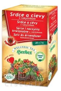 HERBEX Srdce a cievy s rakytníkom bylinný čaj (wellness tea) 20x3 g (60 g)