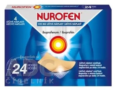 NUROFEN 200 mg liečivá náplasť emp med (vre.PET/LDPE/Al/LDPE) 1x4 ks