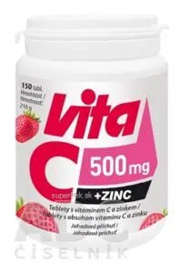 Vitabalans Vita C 500 mg + ZINC tbl s jahodovou príchuťou 1x150 ks