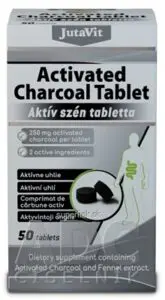 JutaVit Aktívne uhlie 250 mg tbl 1x50 ks