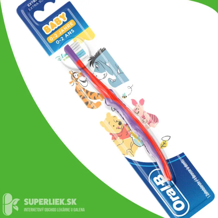 Oral-B BABY Macko Pu Extra Soft detská zubná kefka (0-2 roky), extra mäkká 1x1 ks