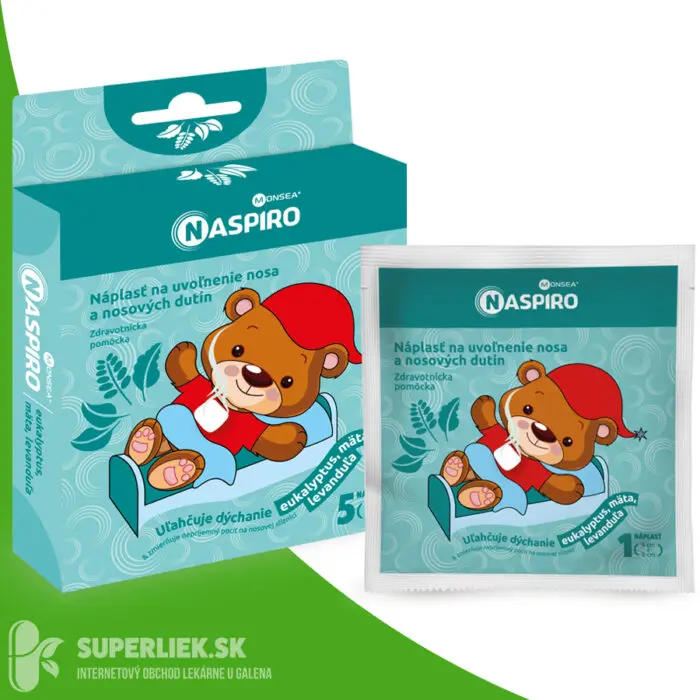NASPIRO náplasť na uvoľnenie nosa a nosových dutín 1x5 ks