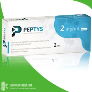 PEPTYS 2 roztok peptidov PEP-22 z kolagénu 2 mg/ml injekcia predplnená, nízkomolekulárne peptidy (LWP) 1x2 ml