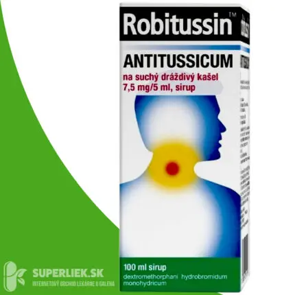 Robitussin ANTITUSSICUM sir (liek.skl.) na suchý dráždivý kašeľ 1x100 ml