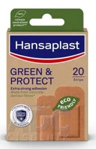 Hansaplast GREEN & PROTECT udržateľná náplasť, 2 veľkosti 1x20 ks