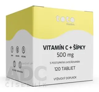 TOTO VITAMÍN C 500MG + ŠÍPKY tbl s postupným uvoľňovaním 1x120 ks