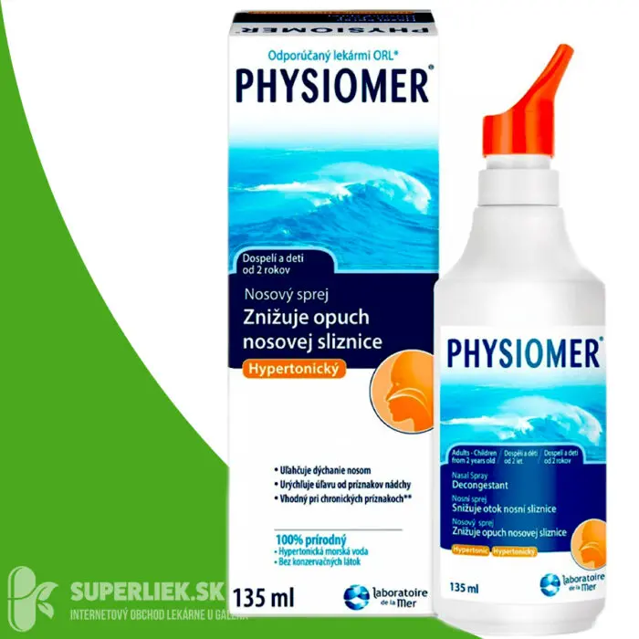 PHYSIOMER Nosový sprej Hypertonický s obsahom morskej vody 1x135 ml