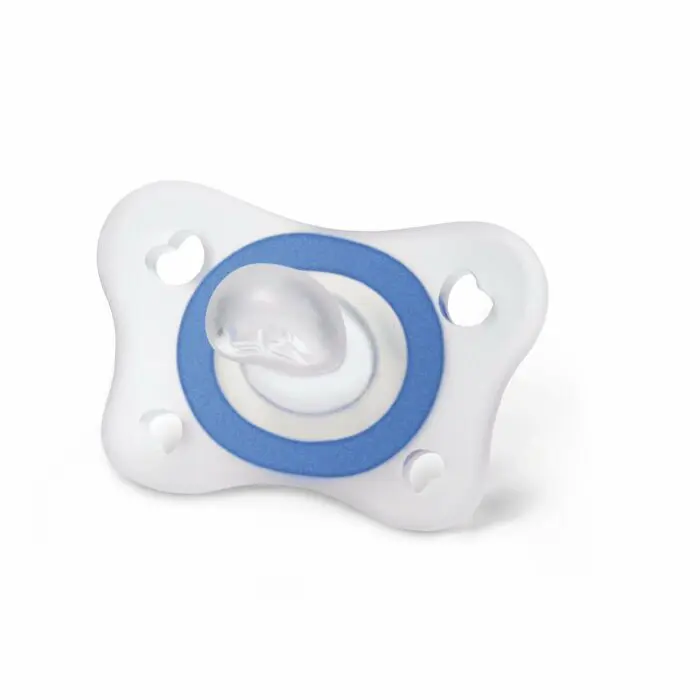 Chicco Physio Forma Mini Soft upokojujúce cumlíky, 2ks, modrá/transparentná, 2-6m