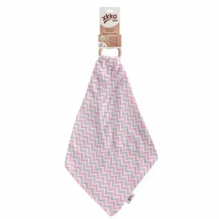 XKKO Hryzátko BMB s plienkou - Chevron Baby Pink