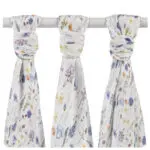 XKKO BMB Bambusová plienka Digi - Blue Wildflowers, 70x70, MIX 3ks