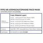Carine FFP2 NR FM002 10ks Filtračná polomaska kategórie III, maskáčová