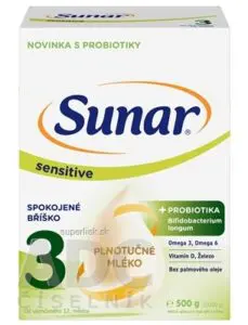 Sunar Sensitive 3 mliečna výživa (od ukonč. 12. mesiaca) 1x500 g