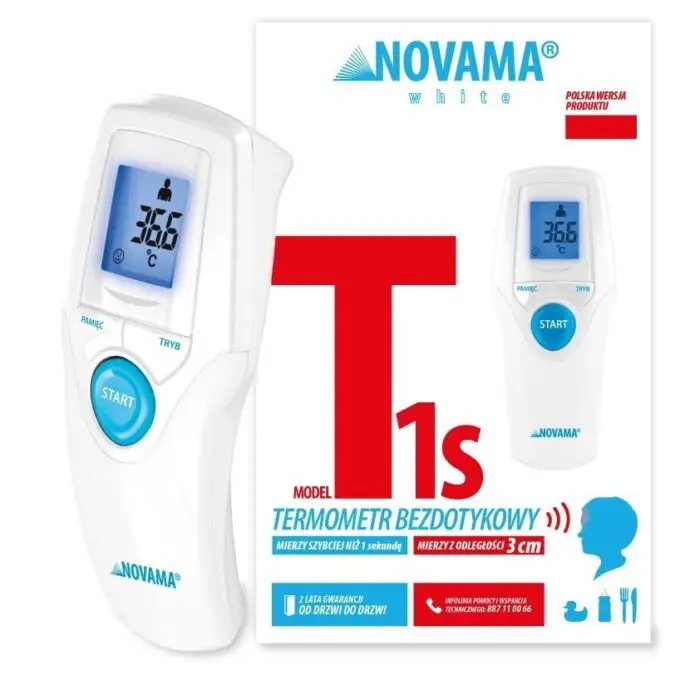 NOVAMA WHITE T1S Bezkontaktný teplomer s rýchlym meraním