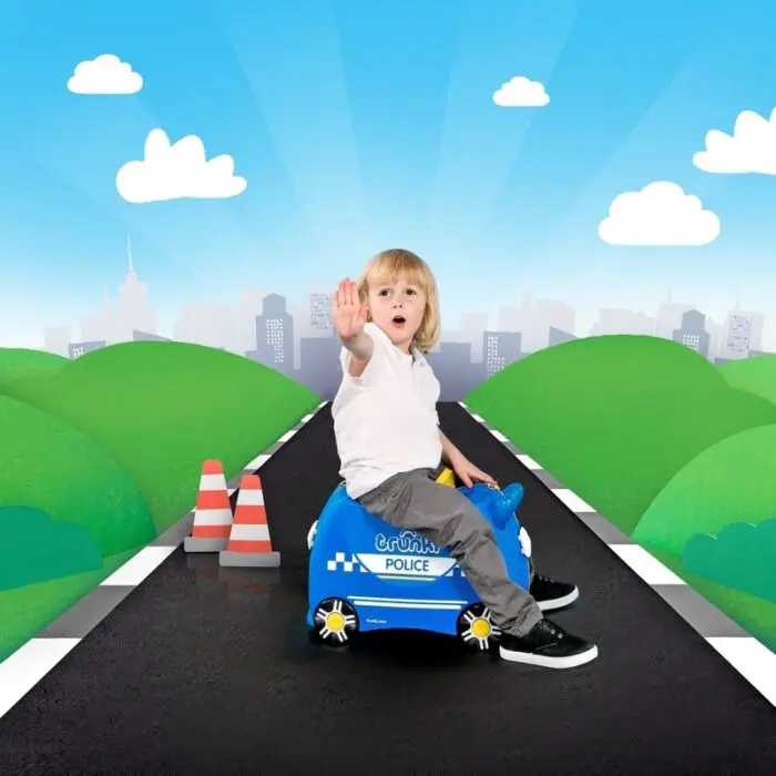 Trunki Kufor s kolieskami, Policajné auto Percy, od 3r+