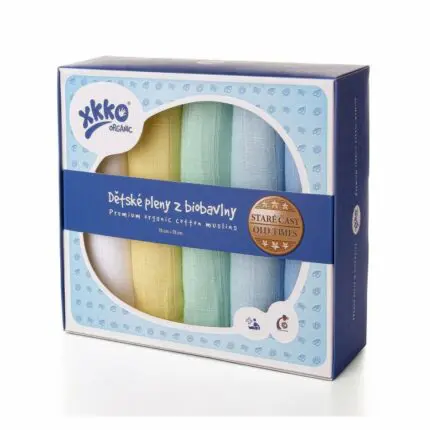 XKKO Organic Bavlnené plienky Staré časy, chlapci, 70x70, 5ks