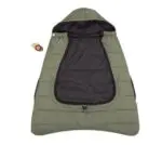 CuddleCo Comfi-Cape, Fusak do kočíka/autosedačky/nosič 3v1, 25x12cm, čierny/khaki
