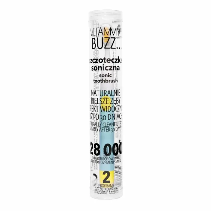 VITAMMY BUZZ Sonická zubná kefka s 28 000 mikropohybmi, 2 programy čistenia, mäta/citrón