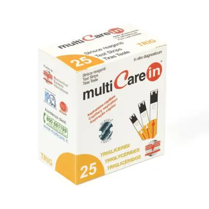 MultiCareIn Prúžky na meranie triglyceridov, 25ks