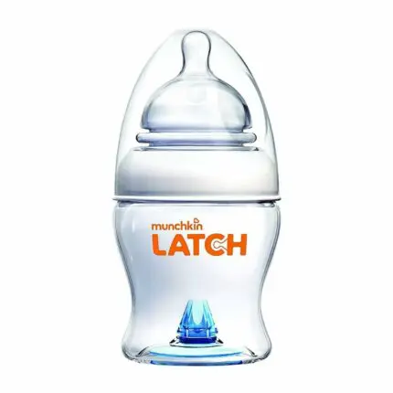 MUNCHKIN LATCH,  Dojčenská fľaša s cumlíkom a antikolikovým ventilom, 120ml, od 0m+
