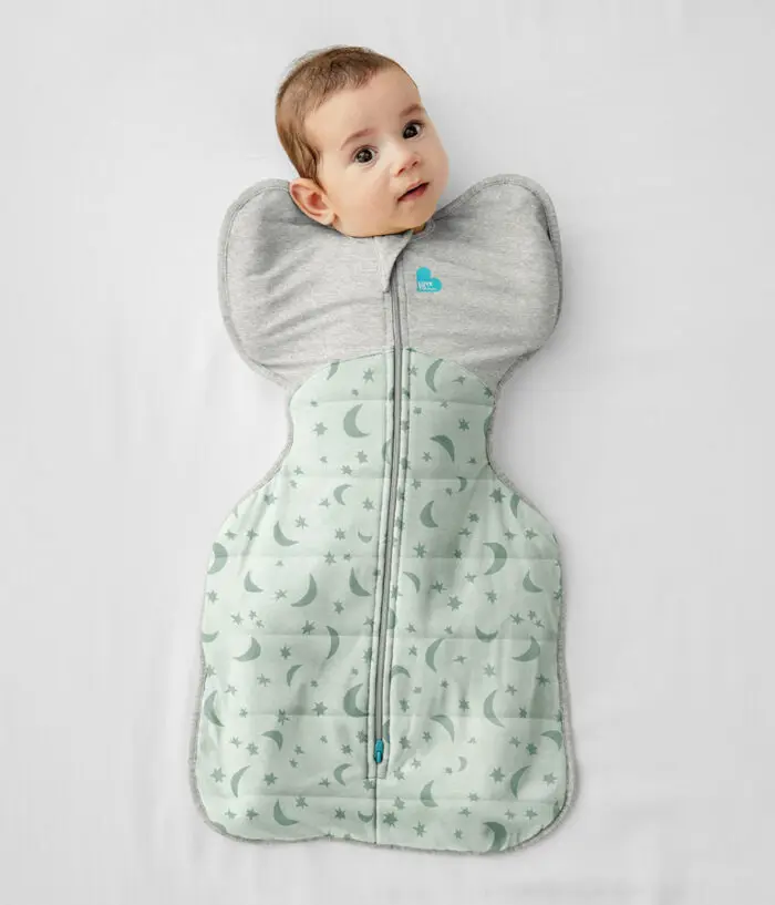 Love To Dream Zavinovačka Swaddle UP, veľkosť S, olivová/mesiac, ETAPA 1, Extra Warm