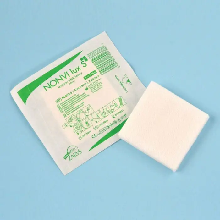 ZARYS NONVI LUX S, Netkaný sterilný obklad, 7,5cm x 7,5cm, 25ks x 5ks