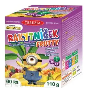 TEREZIA RAKYTNÍČEK FRUTTY ovocné želé s rakytníkom a banánom, MIMONI 1x60 ks