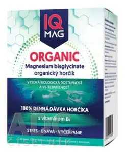 IQ MAG ORGANIC Horčík + Vitamín B6 cps 1x90 ks