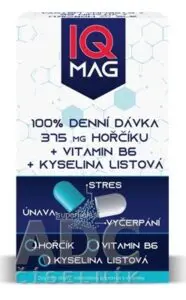 IQ MAG HORČÍK 375 mg+Vitamín B6+Kyselina Listová cps 1x30 ks