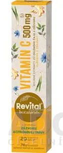 Revital Botanicals VITAMÍN C 500 mg tbl eff s bylinnými extraktmi, s príchuťou zázvoru a citrónovej trávy 1x20 ks