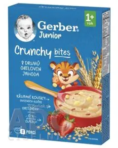 Gerber Junior Nemliečna kaša s chrumkavými kúskami jahodová (od ukonč.1. roka) 1x200 g