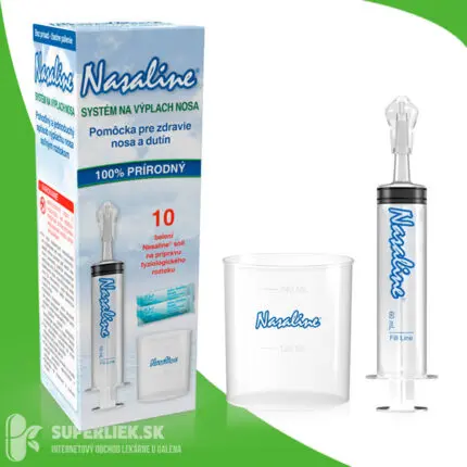 Nasaline Systém na výplach nosa striekačka + odmerka + 10 vreciek soli + cestovné puzdro 1x1 set