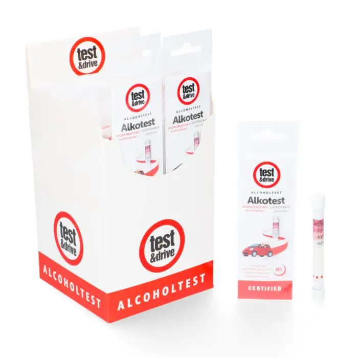 Test&Drive Jednorazový alkohol tester, 10ks