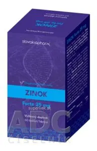 Slovakiapharm ZINOK forte 25 mg tbl 1x60 ks