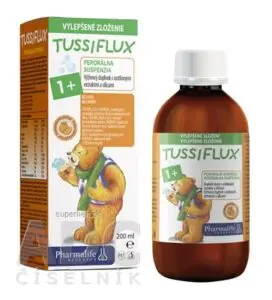 Pharmalife Tussiflux 1+ sirup, pomarančová príchuť 1x200 ml