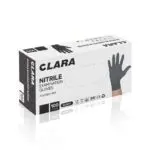CLARA Bezpúdrové nitrilové rukavice čierne XL, 100 ks