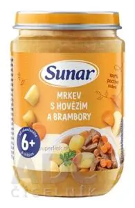 Sunar MRKVA S HOVÄDZÍM A ZEMIAKY zeleninovo-mäsový príkrm (od ukonč. 6. mesiaca) 1x190 g