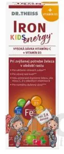 Dr.Theiss Kids IRON Energy sirup (železo + vitamín D3 + vitamíny) 1x250 ml