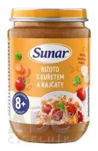 Sunar RIZOTO S KURAŤOM A PARADAJKAMI zeleninovo-mäsový príkrm (od ukonč. 8. mesiaca) 1x190 g