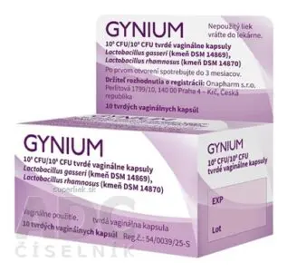 GYNIUM cps vad 10^8 CFU/10^8 CFU (obal Al viacdávk.) 1x10 ks