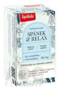 APOTHEKE FARMA SPÁNOK A RELAX bylinná zmes, čaj v nálevových vreckách 20x2 g (40 g)