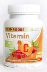 GOLDEN PRODUCT Vitamín C 500 mg + B3 + D3 + šípky cps 1x100 ks