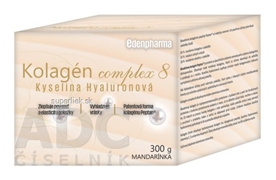 EDENPharma Kolagén complex 8 Kyselina Hyalurónová prášok príchuť mandarínka 1x300 g