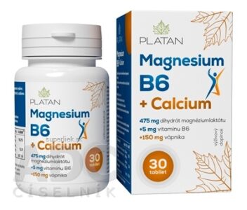 PLATAN Magnézium B6 + Calcium tbl 1x30 ks