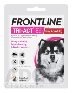 FRONTLINE TRI-ACT Spot-On pre psy XL sol (na kožu, psy 40-60 kg) 1x6 ml