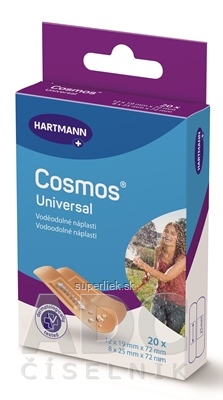 COSMOS Universal vodeodolná náplasť na rany, 2 veľkosti 1x20 ks