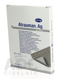 ATRAUMAN AG kompres impregnovaný, obsahuje striebro (5x5 cm) 1x3 ks