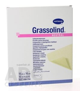 GRASSOLIND NEUTRAL mastný tyl sterilný, impregnovaný neutrálnou masťou (10x10 cm) 1x10 ks